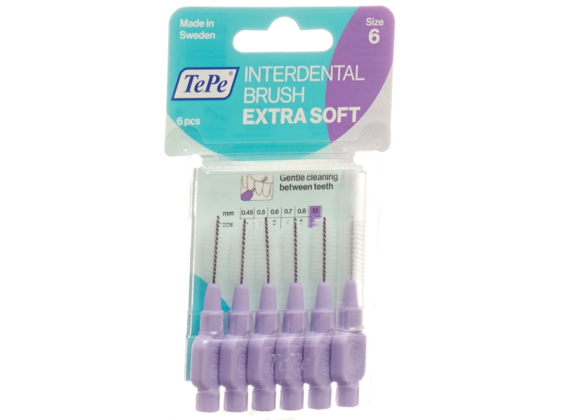 TEPE Interden Brush 1.1mm x-soft viol Blist 6 Stk