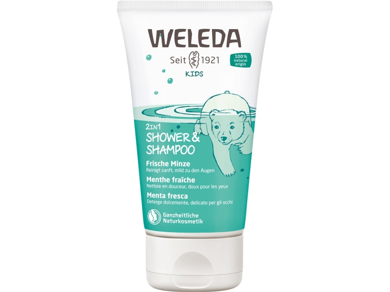 WELEDA Kids 2in1 Shower & Shampoo Menthe, 150ml
