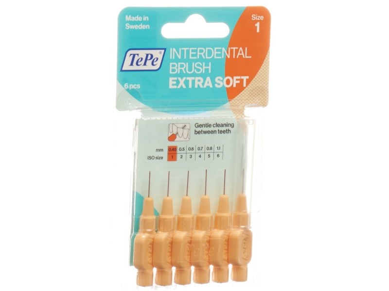 TEPE Interden Brush 0.45mm x-soft oran Blist 6 Stk