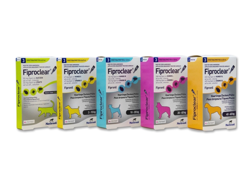 FIPROCLEAR Pipettes pour chats 1 kg 3 x 0.5 ml