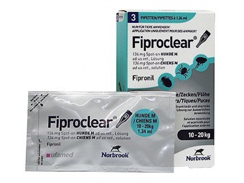 FIPROCLEAR Pipettes pour chiens 10-20 kg 3 x 1.34 ml