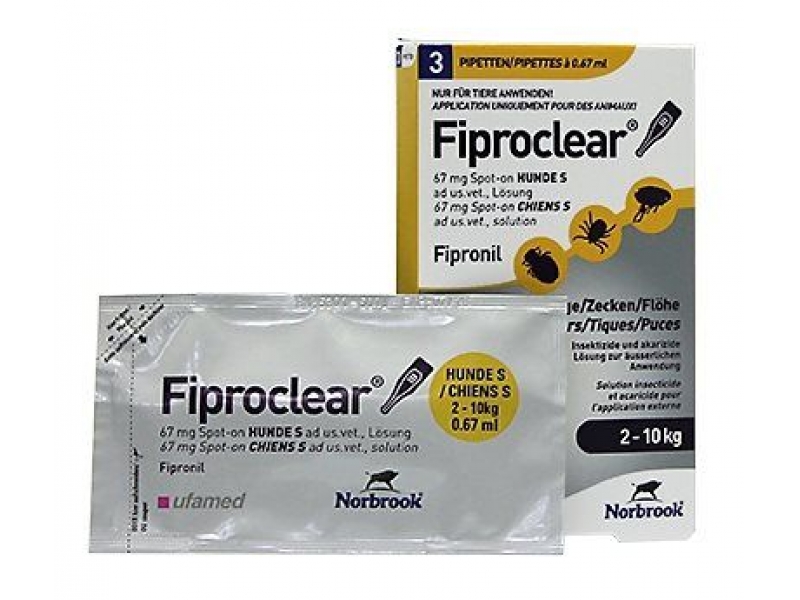 FIPROCLEAR Pipettes pour chiens 2-10 kg 3 x 0.67 ml